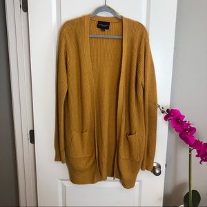 Ambiance Apparel Mustard Yellow Cardigan Sweater 3x